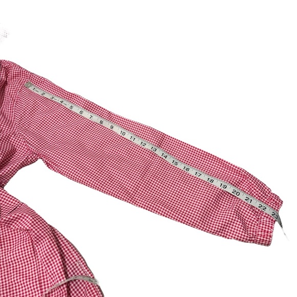 KC Collection Gingham Print Hooded Rain Jacket Pockets Women’s Large - Picture 16 of 16